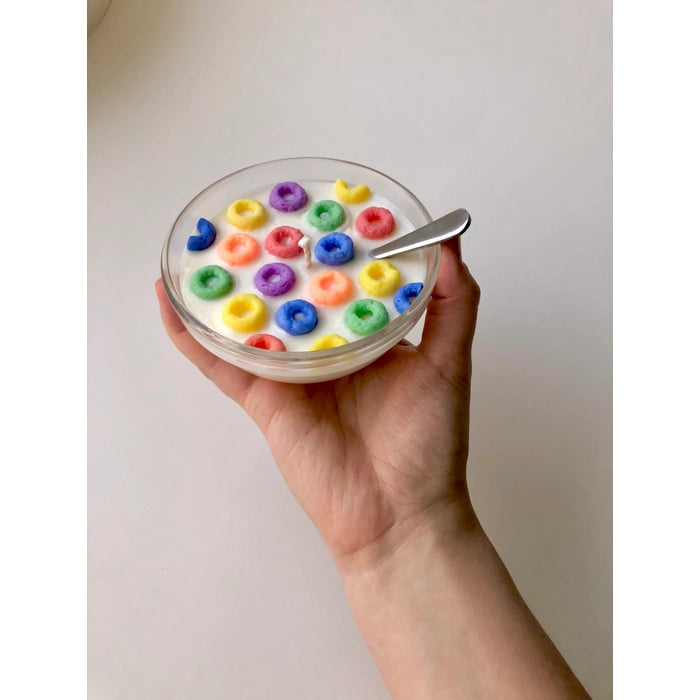 Fruit Loops Candle w/ Spoon