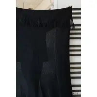 Oversized Knit Blanket With Fringe Trim-Black Only