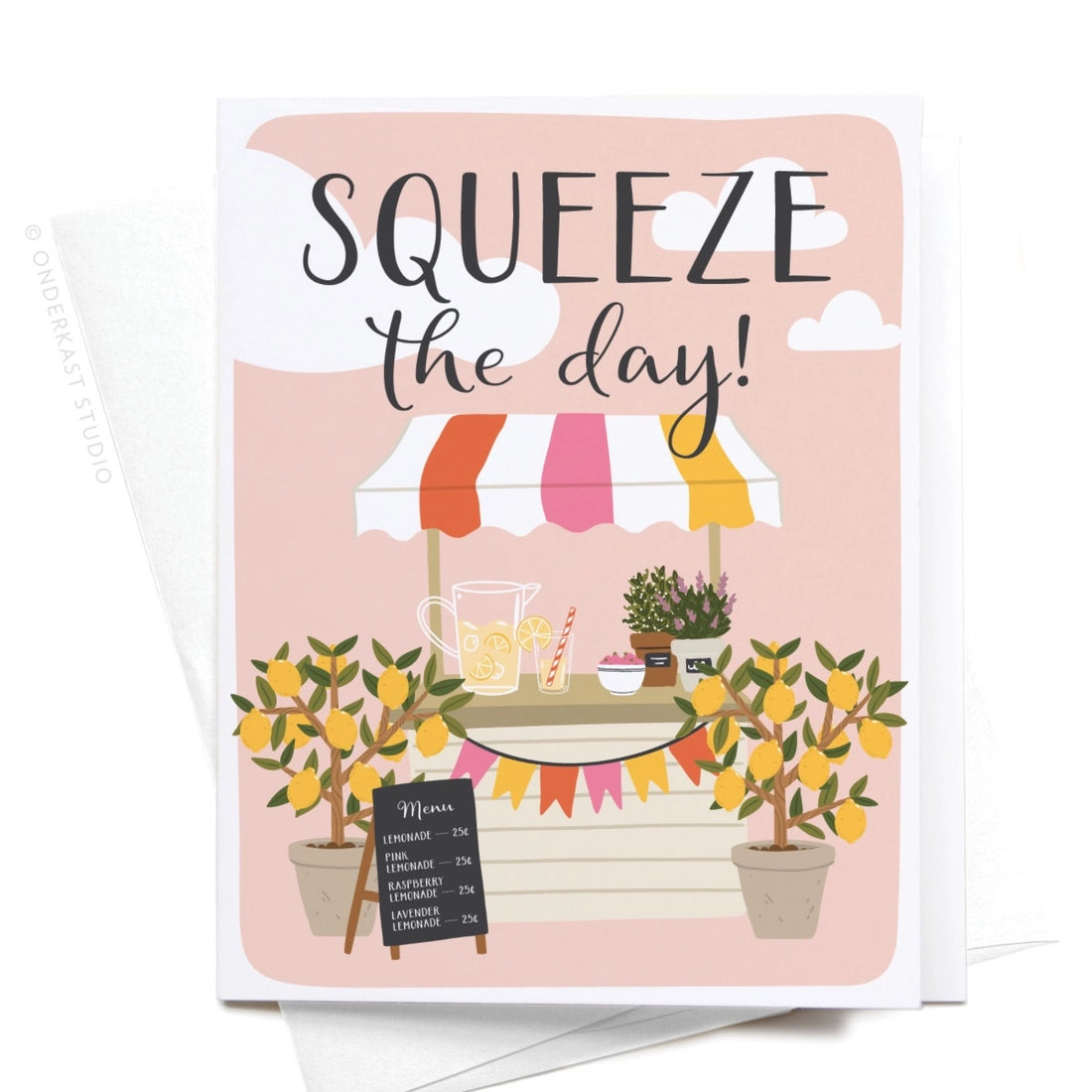 Squeeze the Day Lemonade Stand Greeting Card