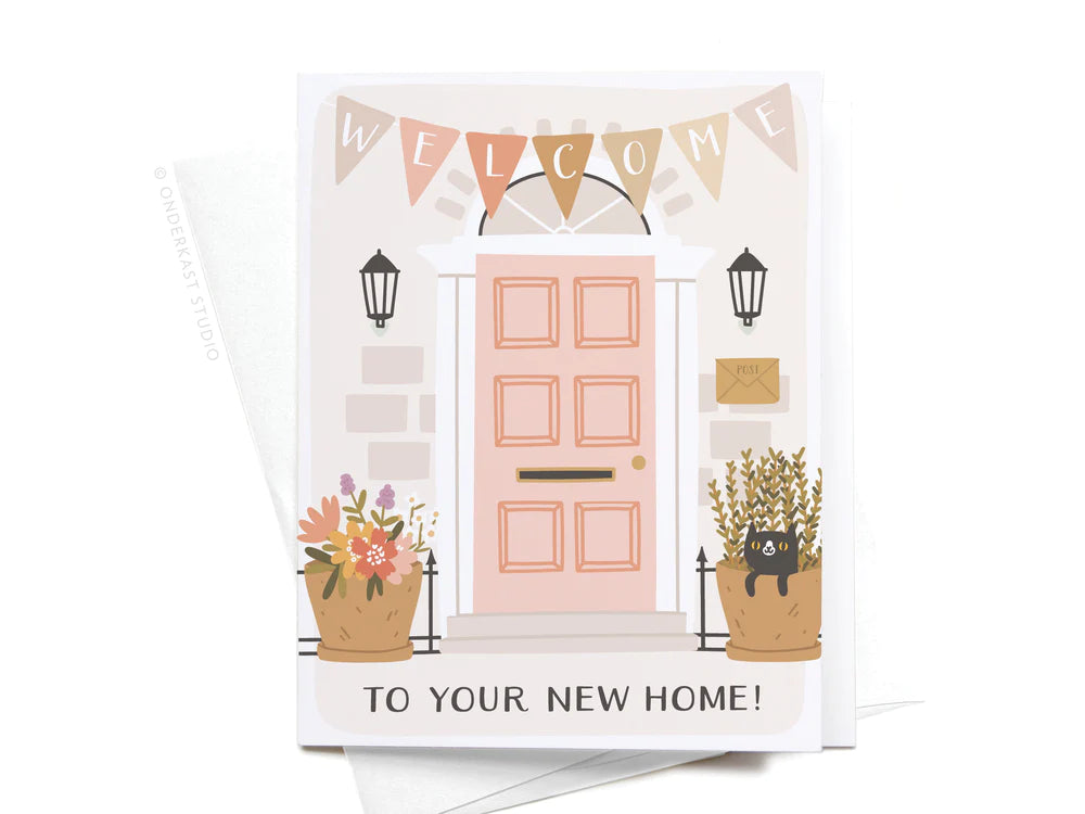 Welcome to Your New Home Door Greeting Card