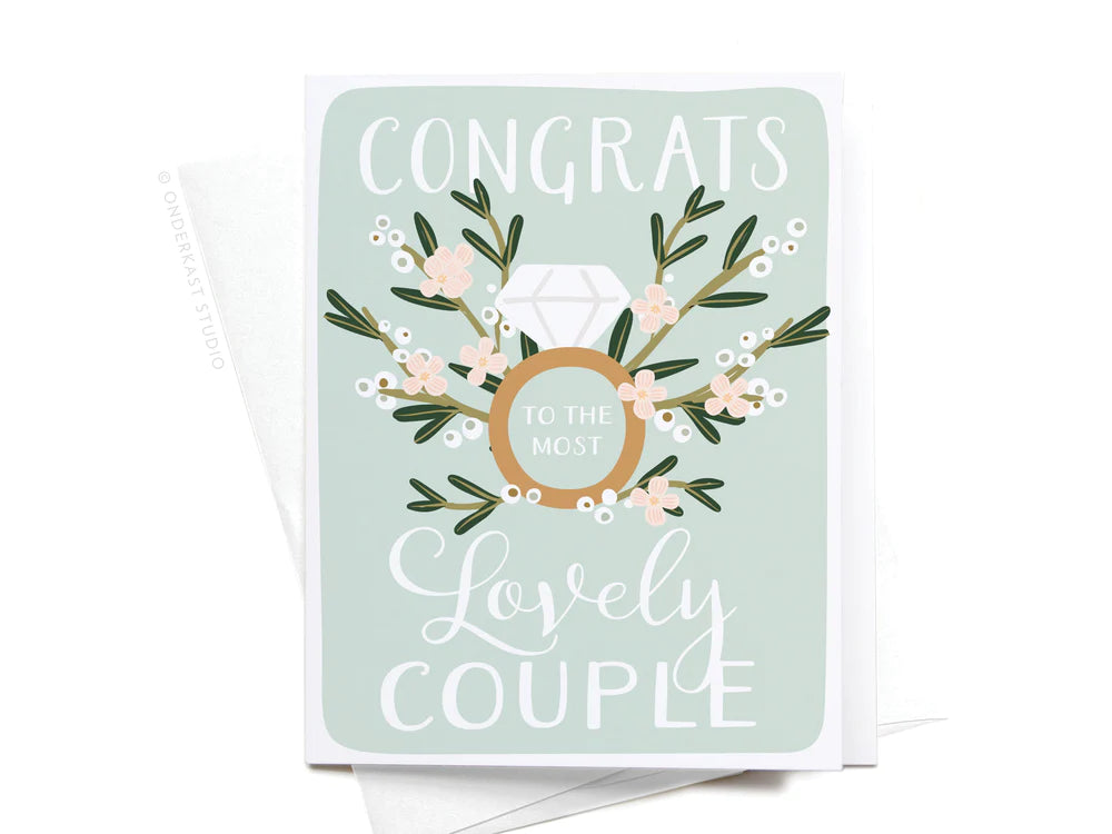 Congrats to the Most Lovely Couple Greeting Card